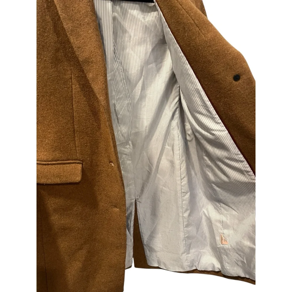 J. Crew Wool Size 0 Women's Single Breasted Top Coat Jacket Brown Long Sleeve - Picture 8 of 9